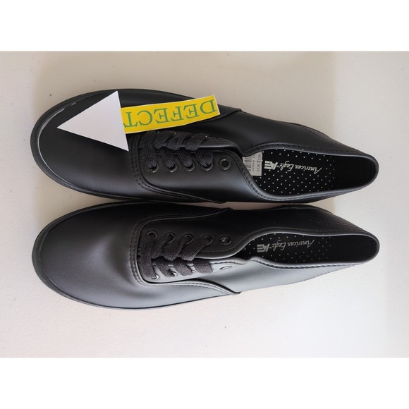 American Eagle Skater Style Lace Up Women's Black Canvas Shoe Size 7.5 M - Picture 4 of 7